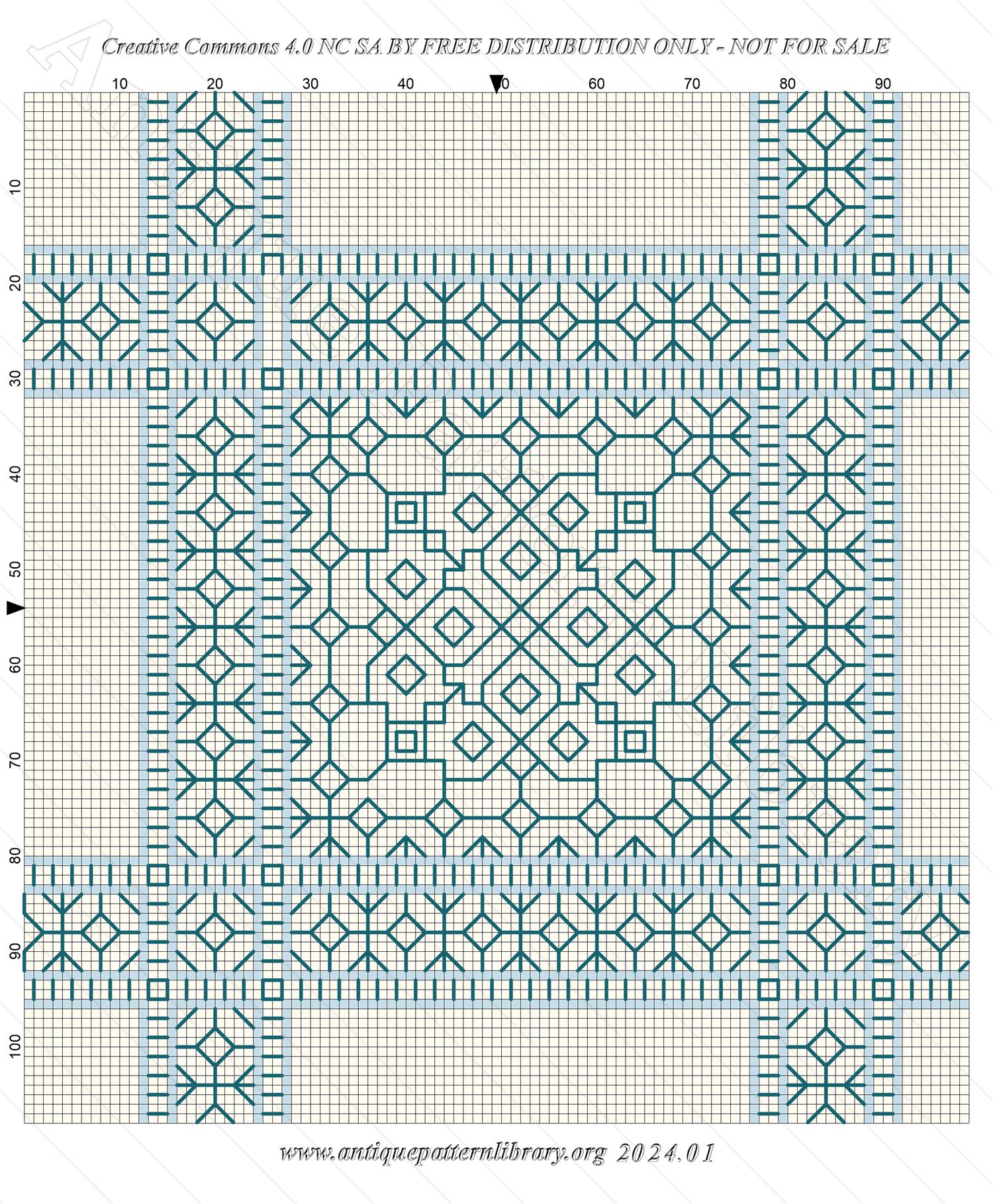 F-IS028 Drawn thread pattern