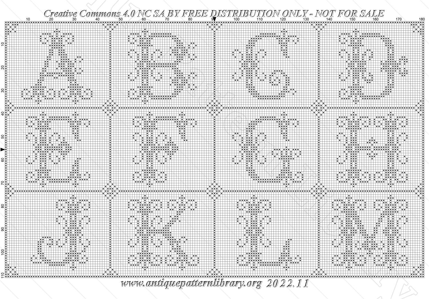 F-IS113 Alphabete fur Stickerei N0 18,I