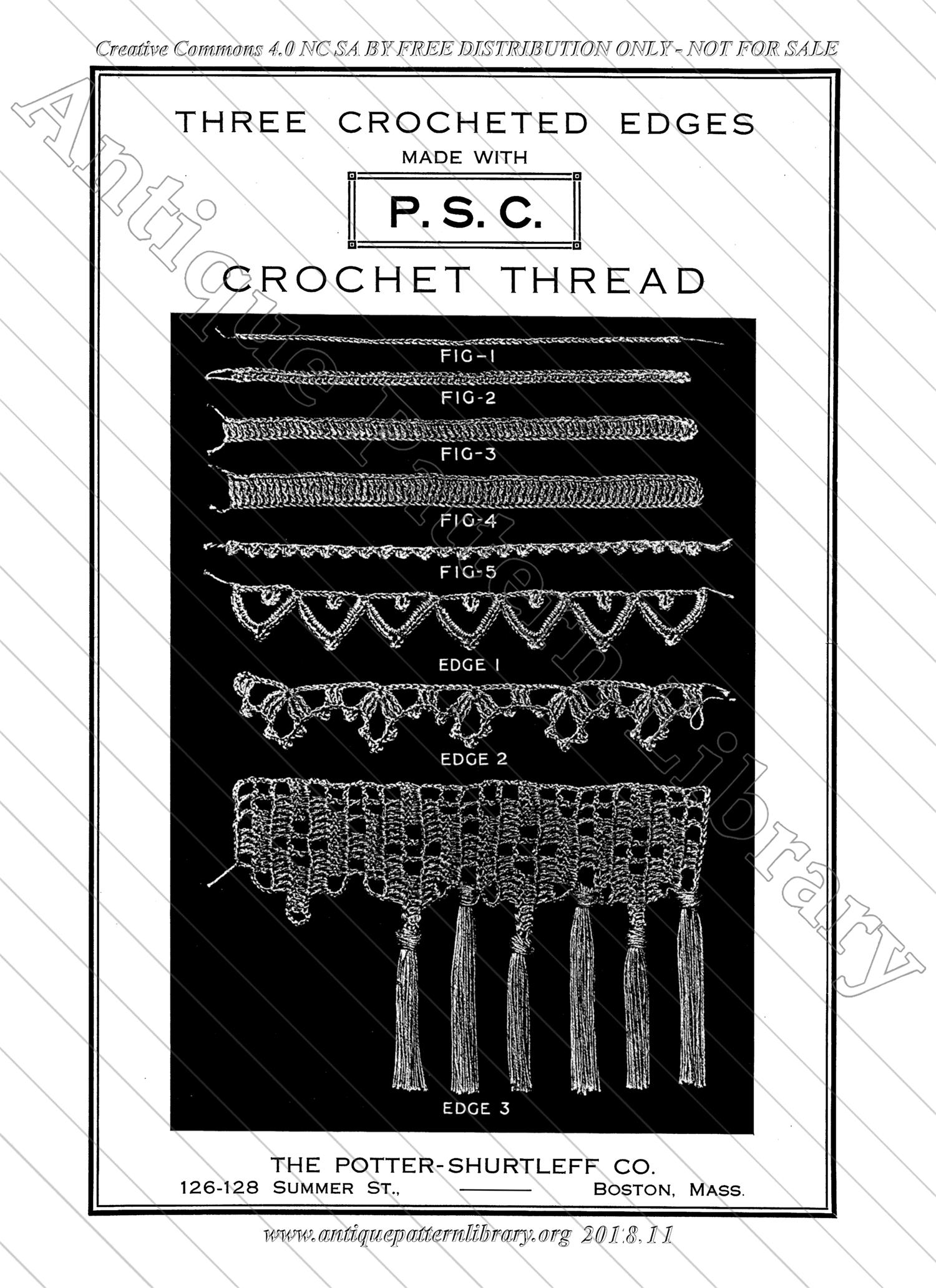 F-IS138 Three Crocheted Edges