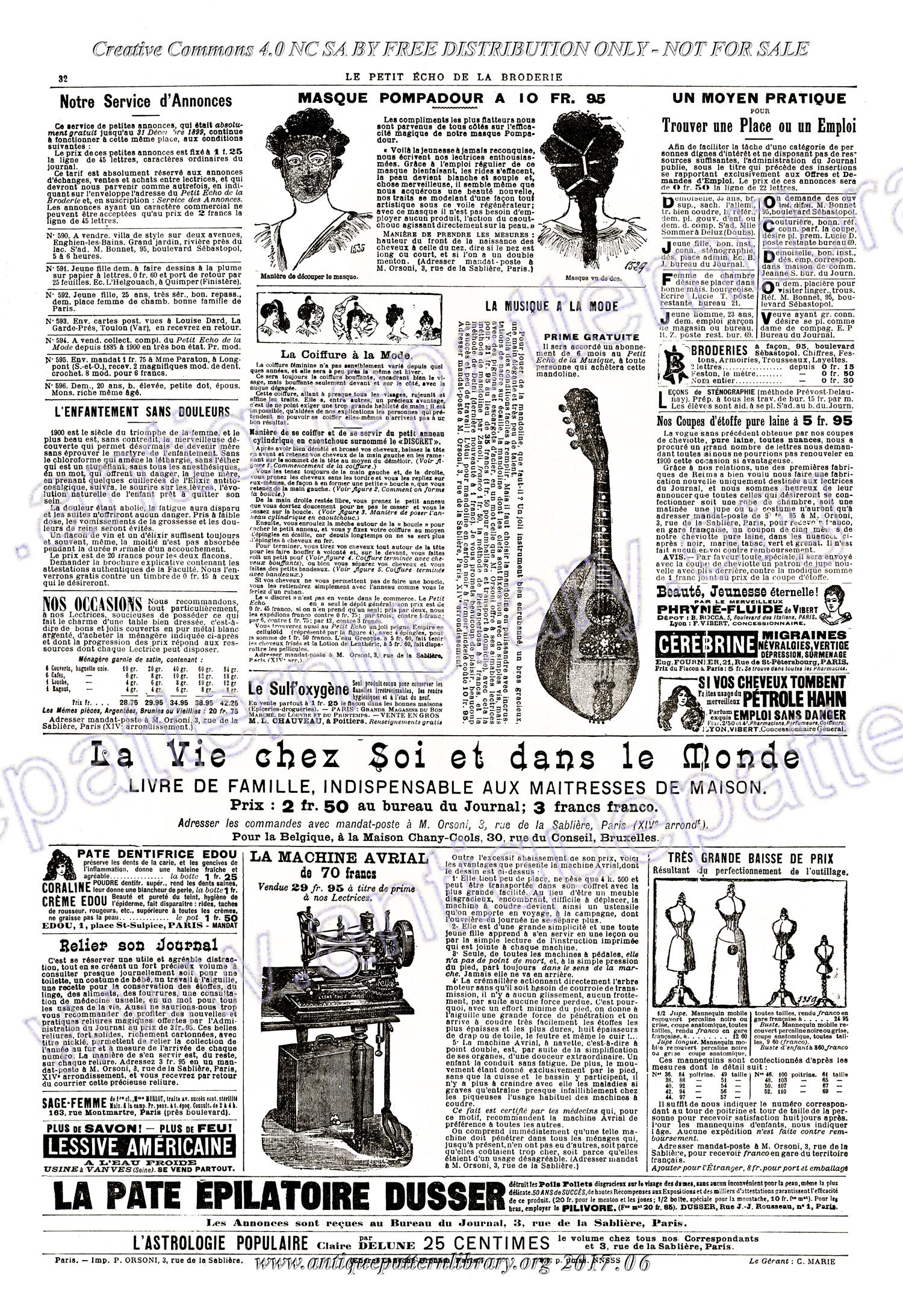 F-WM021 Le Petit Echo de la Broderie 1900-01-28
