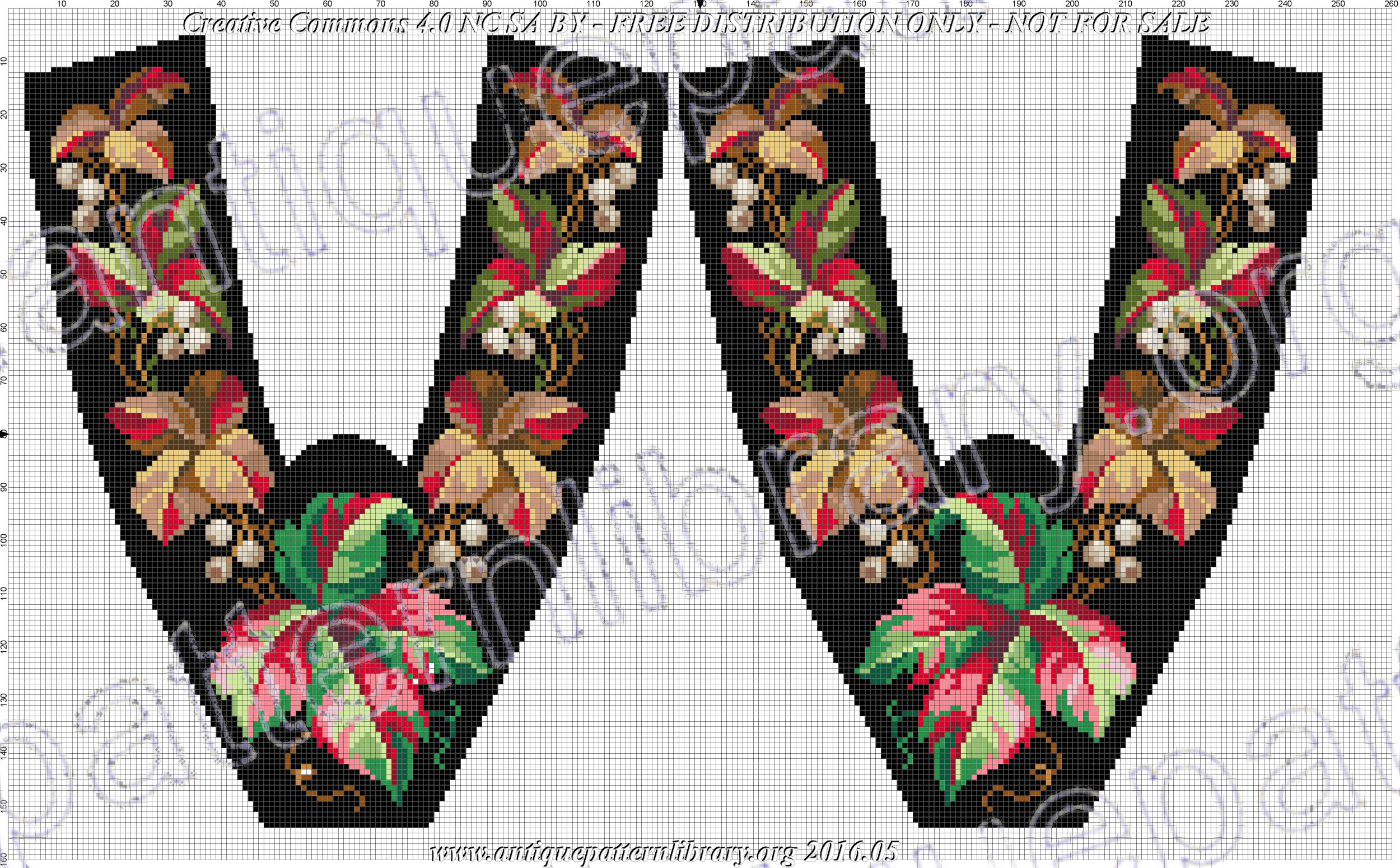 G-SB001 Slipper pattern with autumn leaves