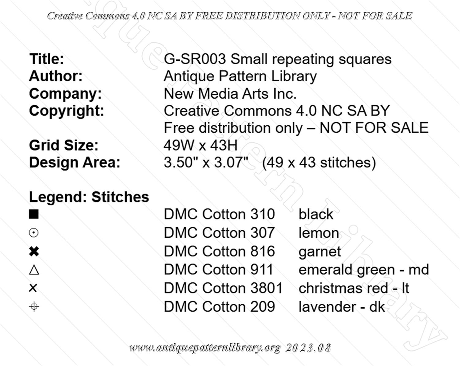 G-SR003 Small repeating squares