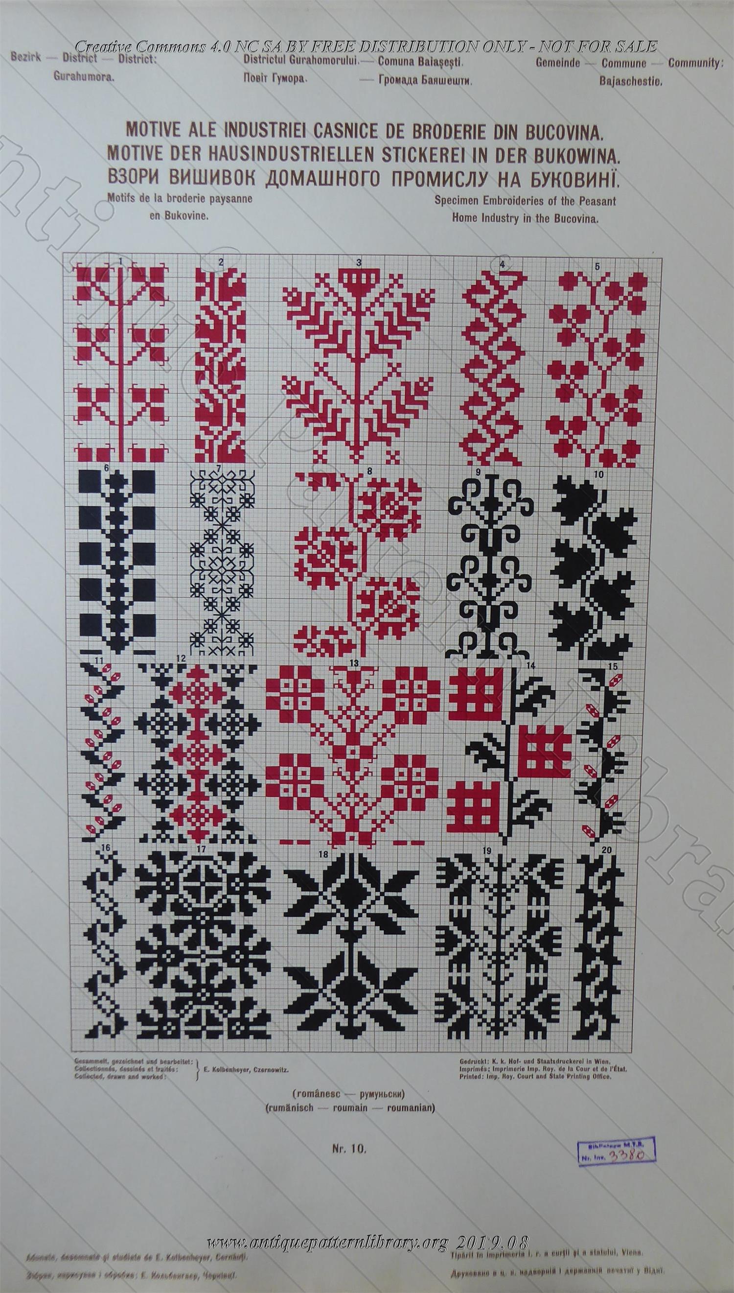 H-IB003 Specimen Embroideries of the Peasant Home Industrie in the Bukovina