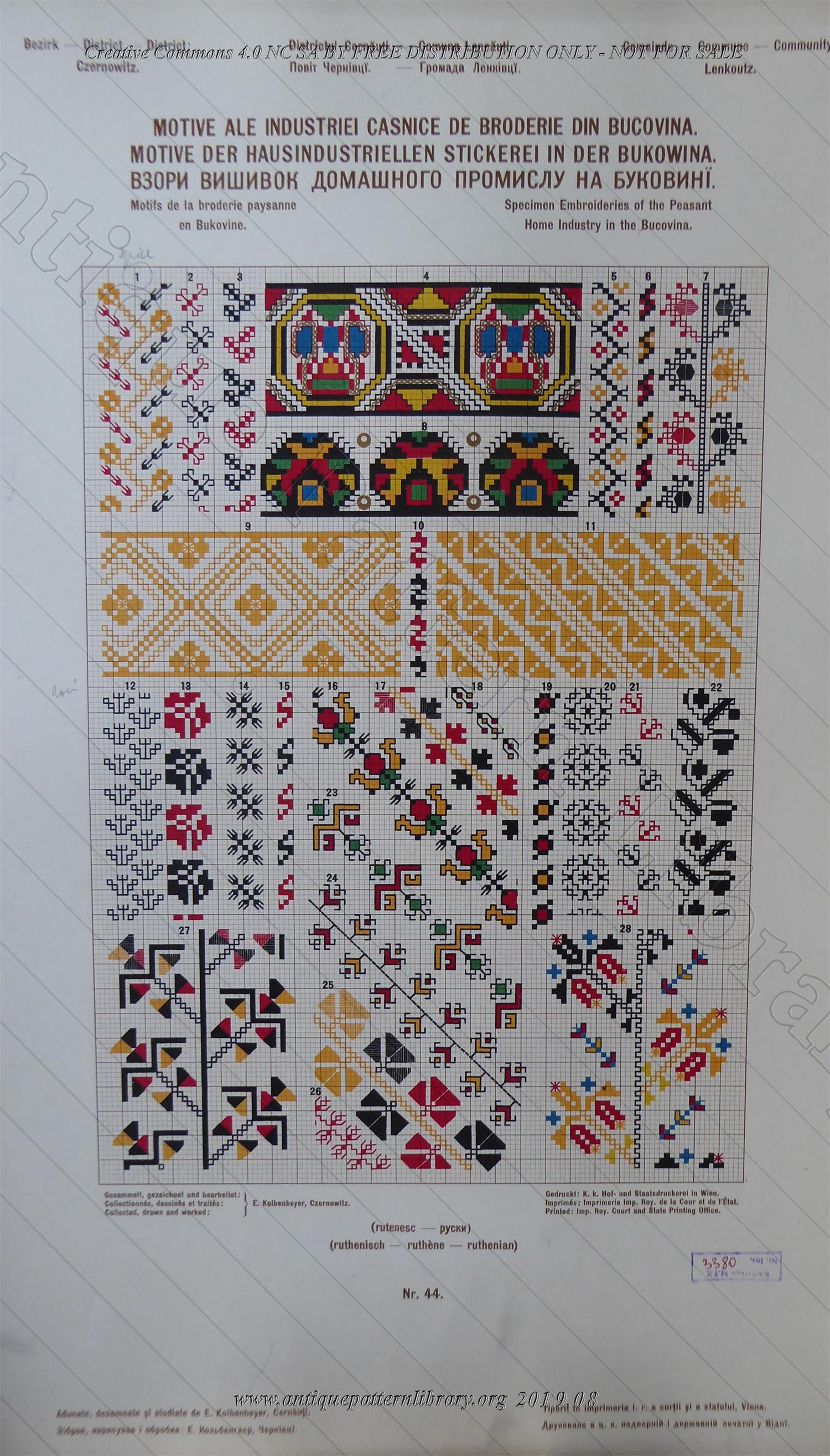 H-IB003 Specimen Embroideries of the Peasant Home Industrie in the Bukovina