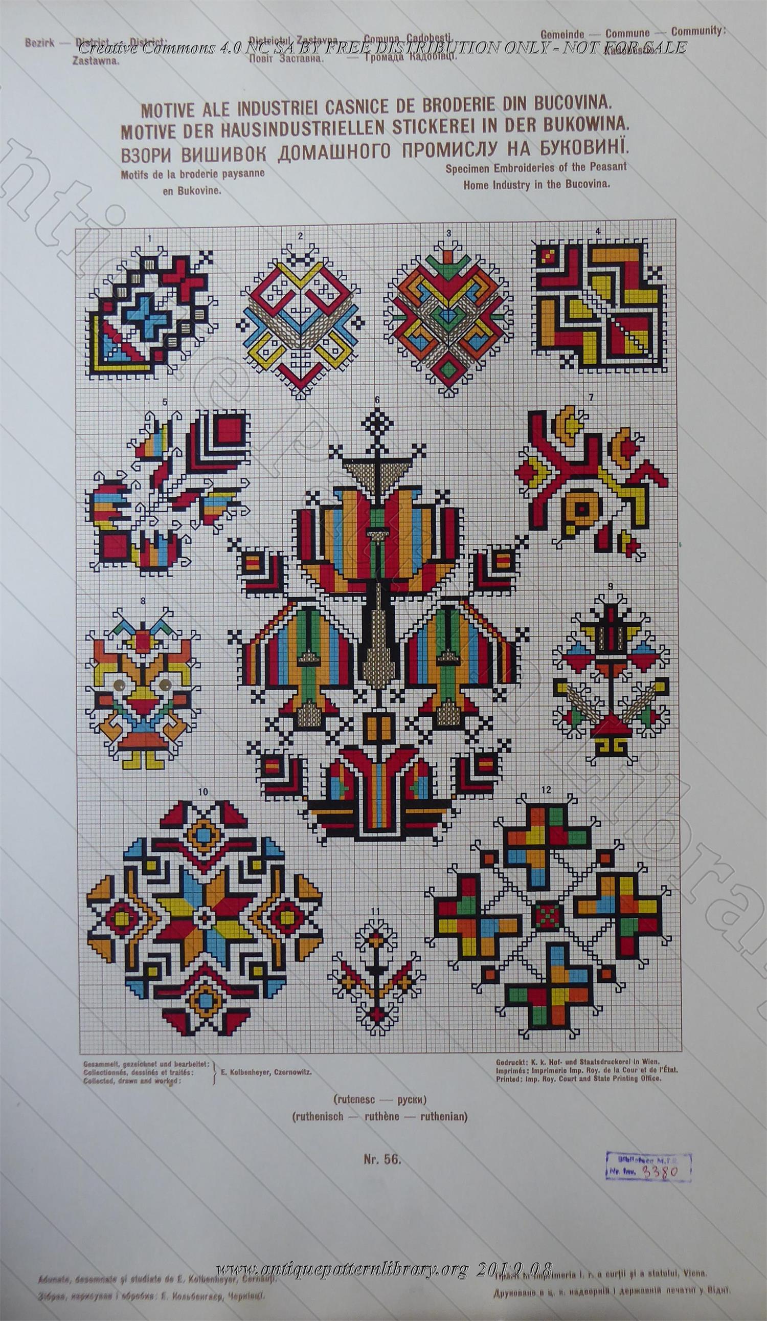 H-IB003 Specimen Embroideries of the Peasant Home Industrie in the Bukovina