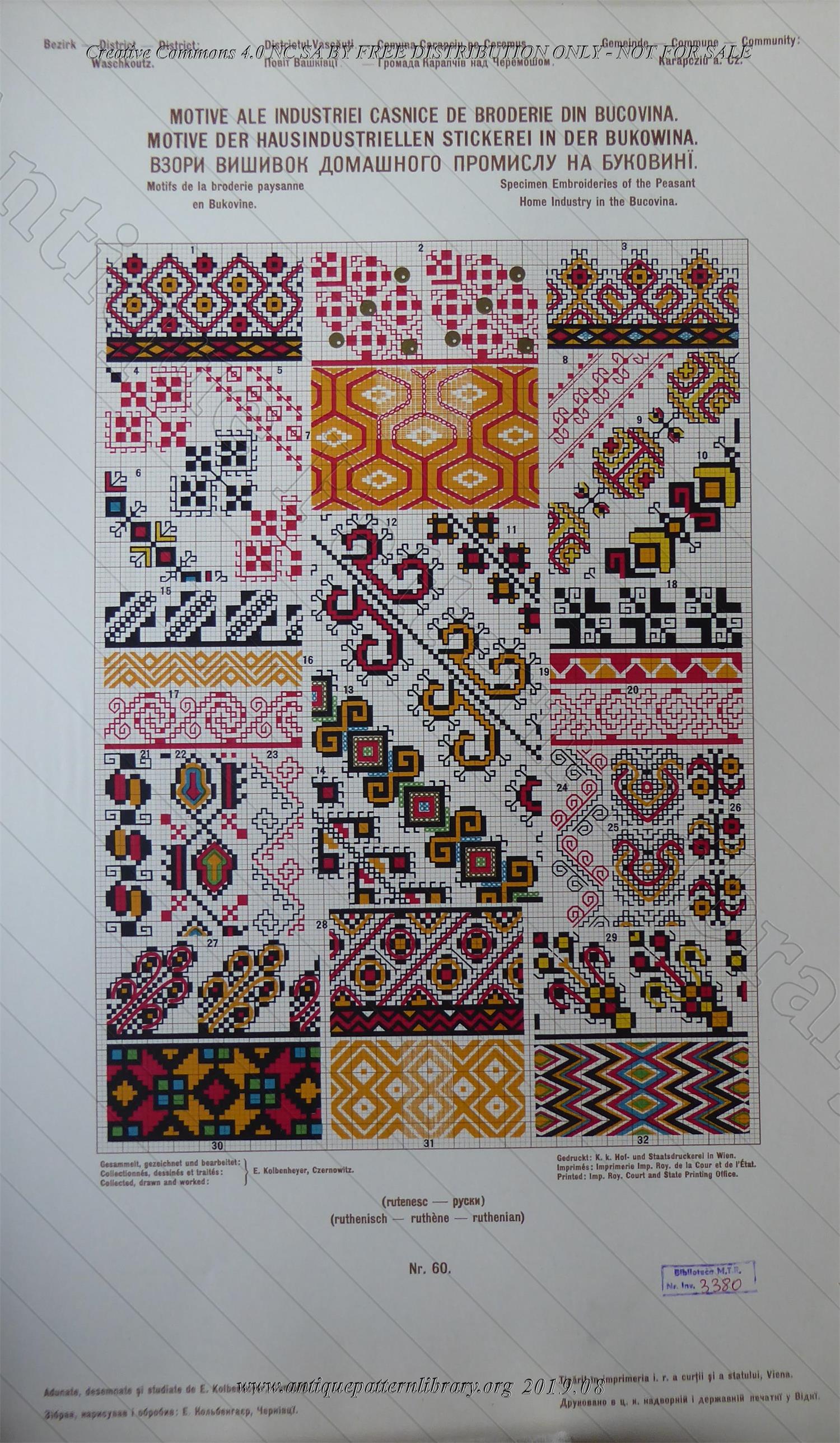 H-IB003 Specimen Embroideries of the Peasant Home Industrie in the Bukovina