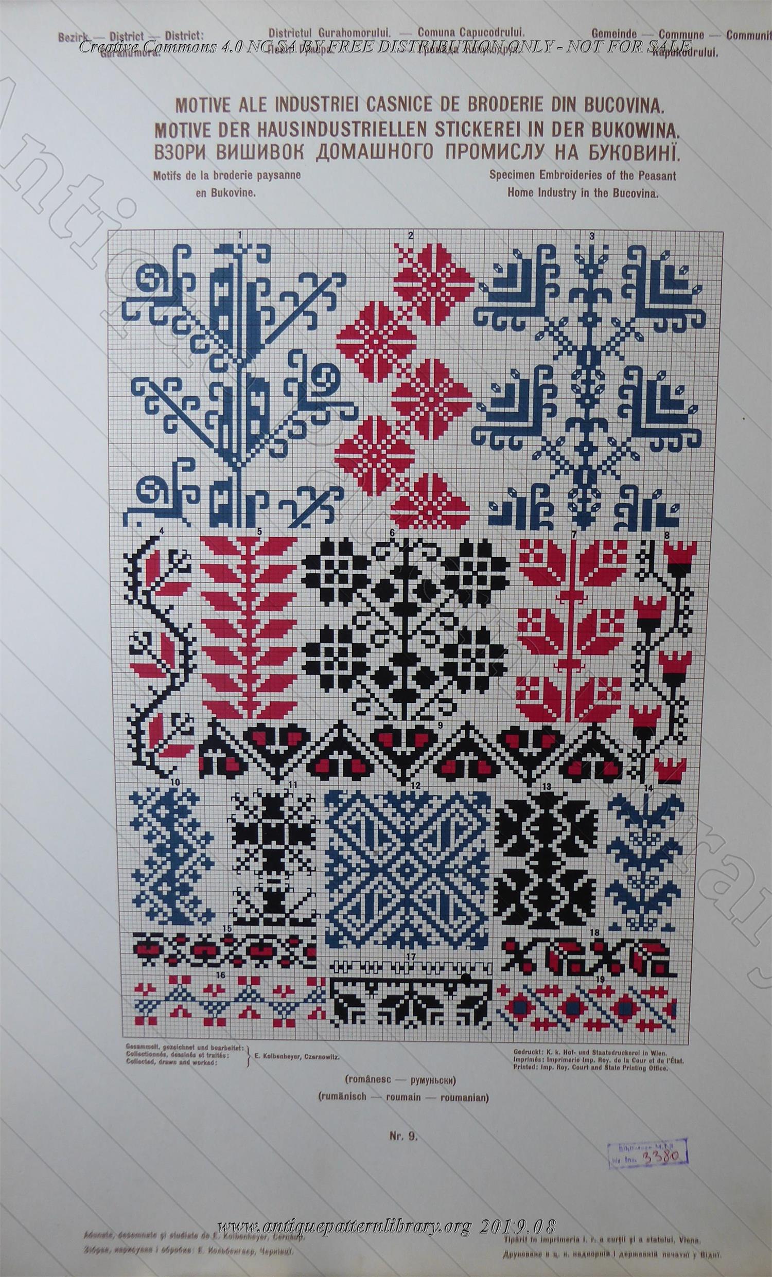 H-IB003 Specimen Embroideries of the Peasant Home Industrie in the Bukovina