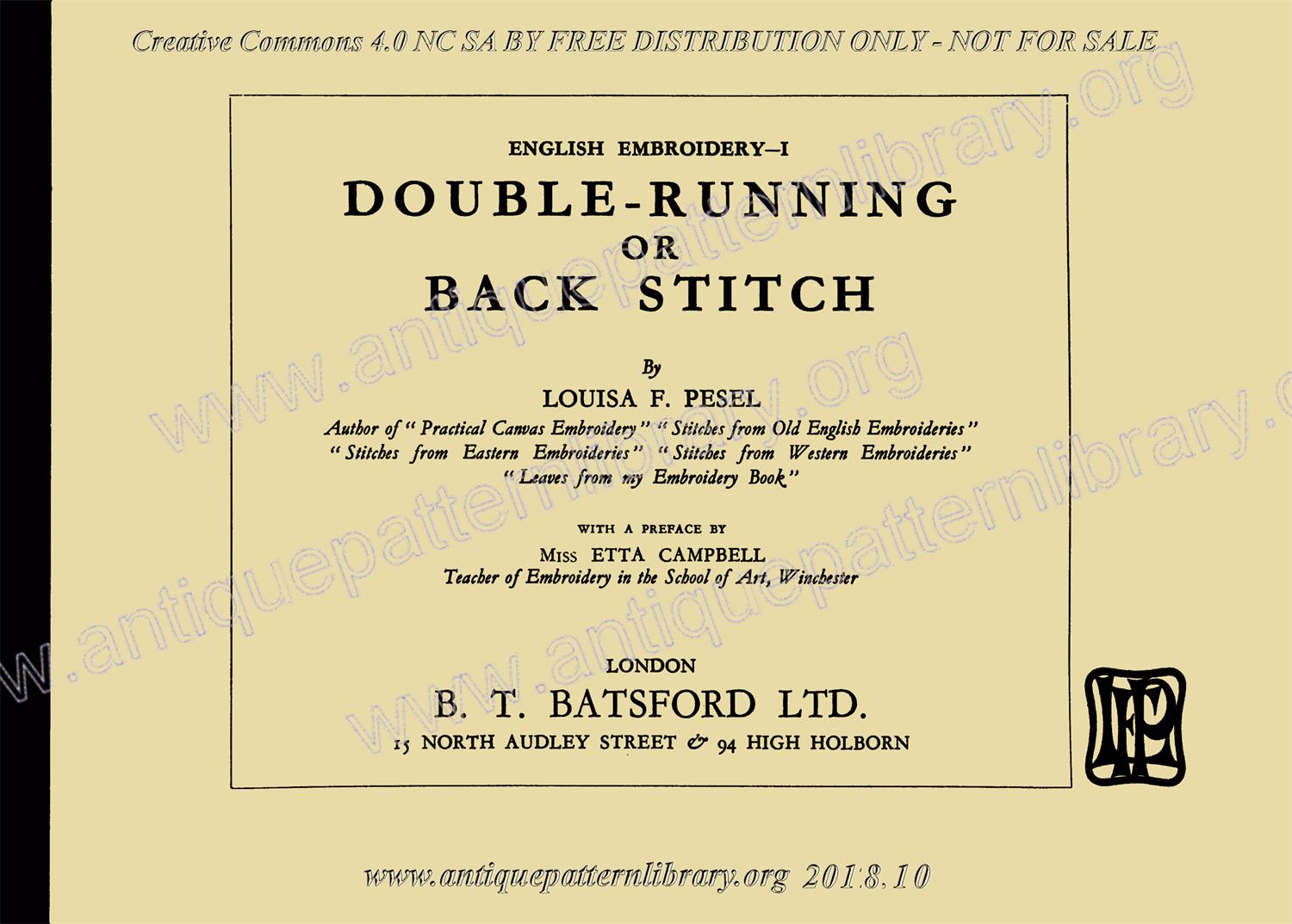 H-XX086 Double-Running or Back Stitch