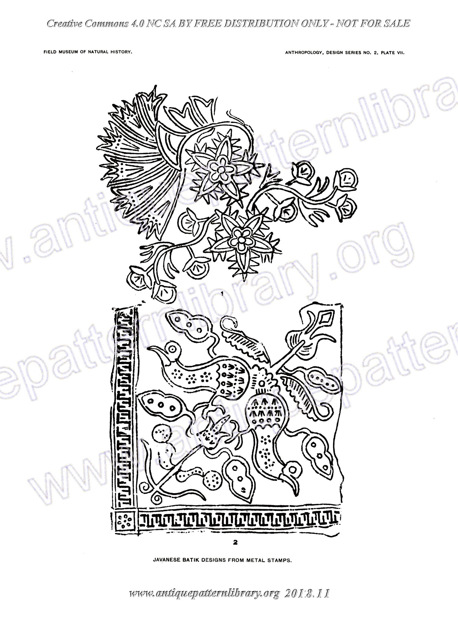 I-AB003 Javanese Batik Designs from Metal Stamps