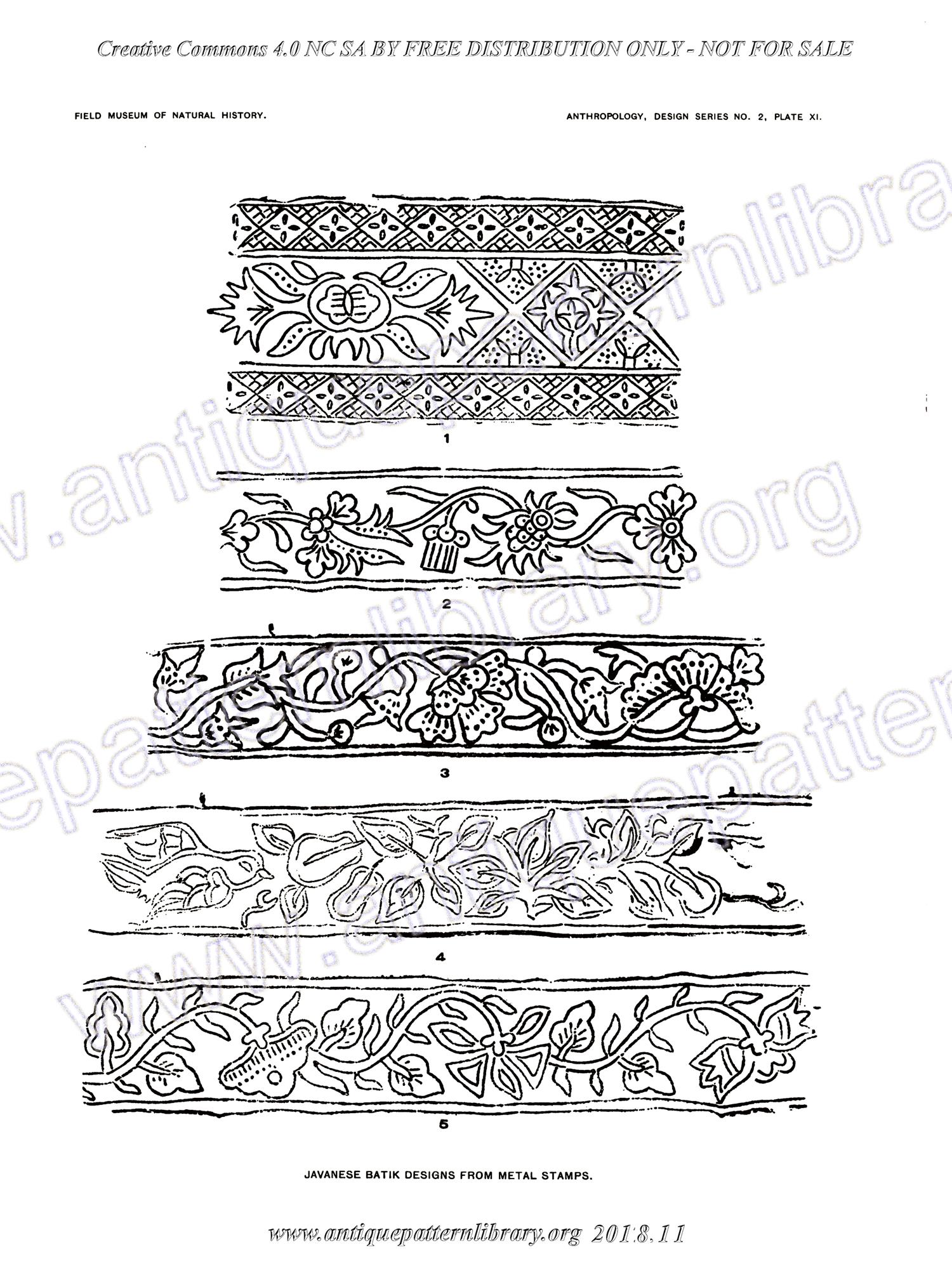 I-AB003 Javanese Batik Designs from Metal Stamps