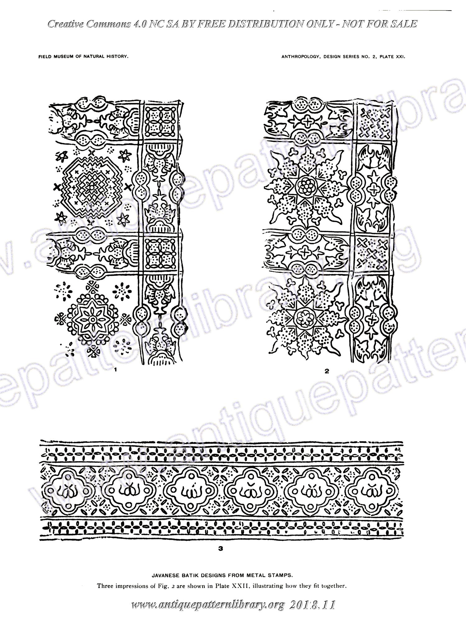 I-AB003 Javanese Batik Designs from Metal Stamps