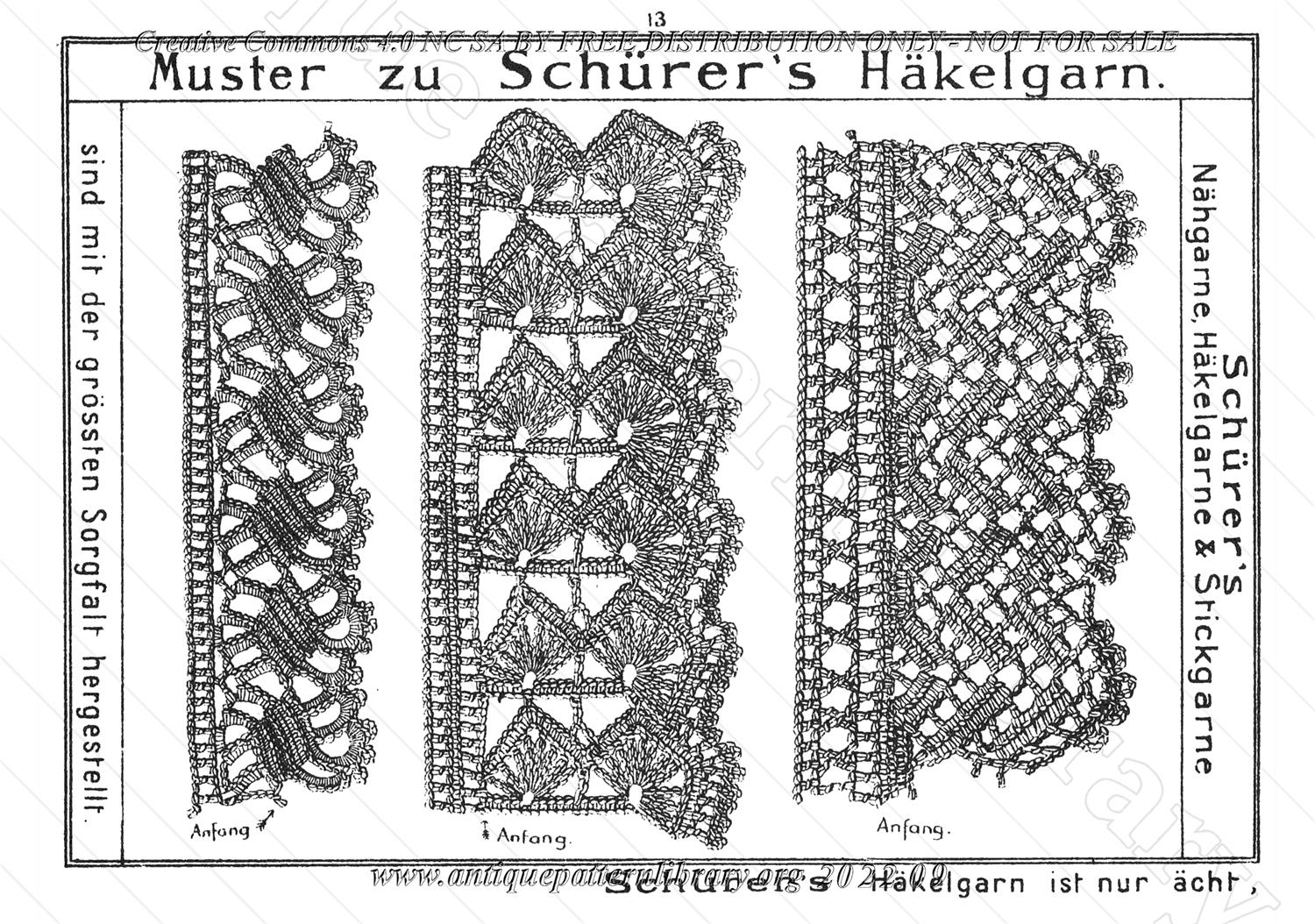 I-CL004 Schrer's Hkel-u. Stickmuster