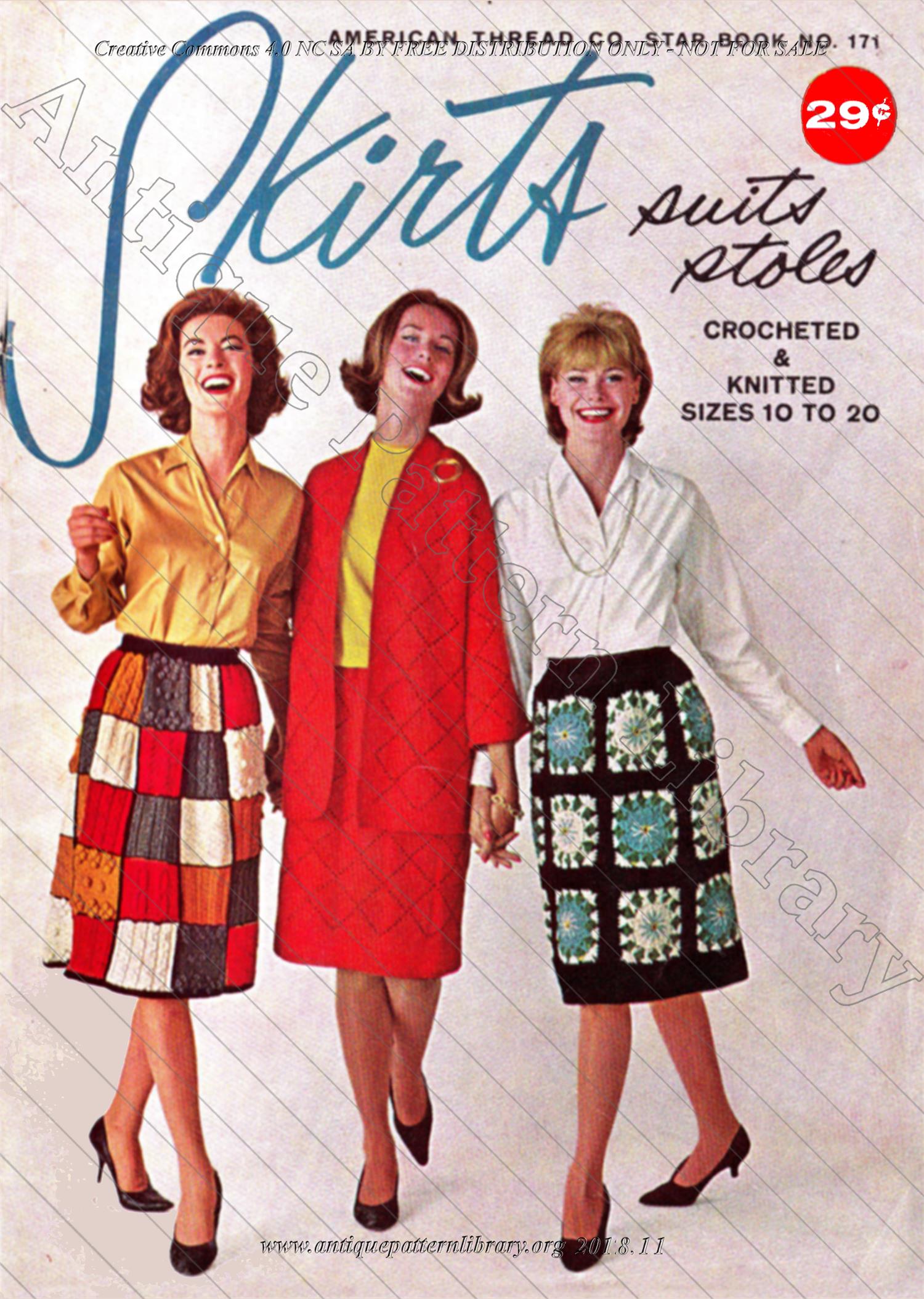 I-KR003 Skirts Suits Stoles Crocheted & Knitted Sizes 10 To 20