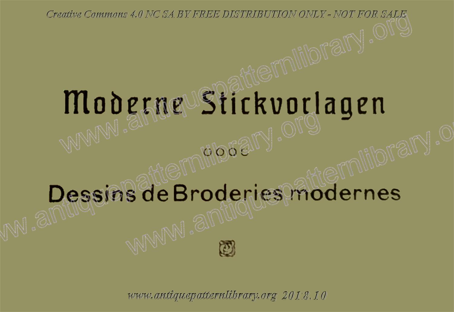 I-VR001 Moderne Stickvorlagen / Dessins de broderies modernes