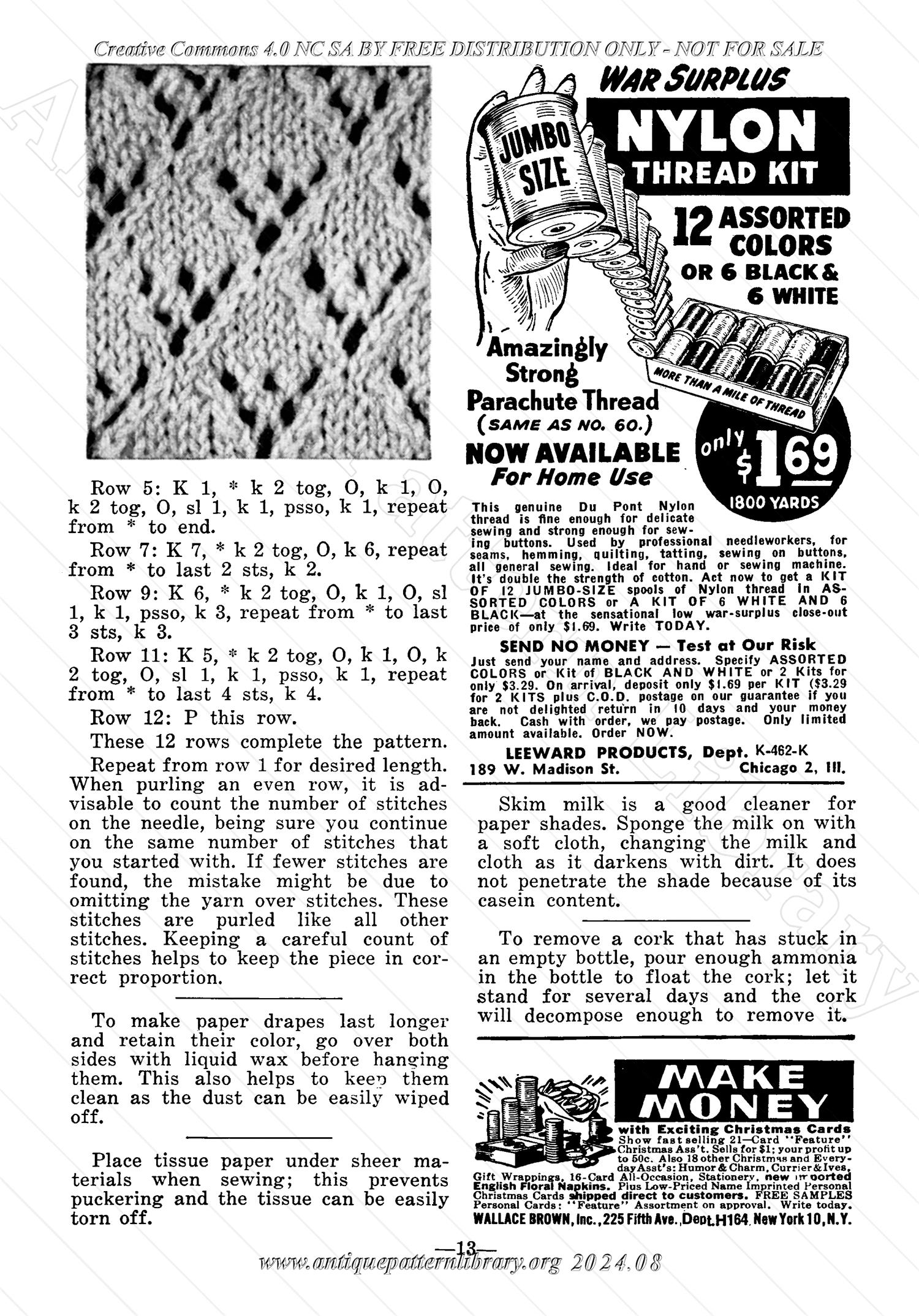 I-WB13B The Workbasket Volume 13 August 1948 No. 11