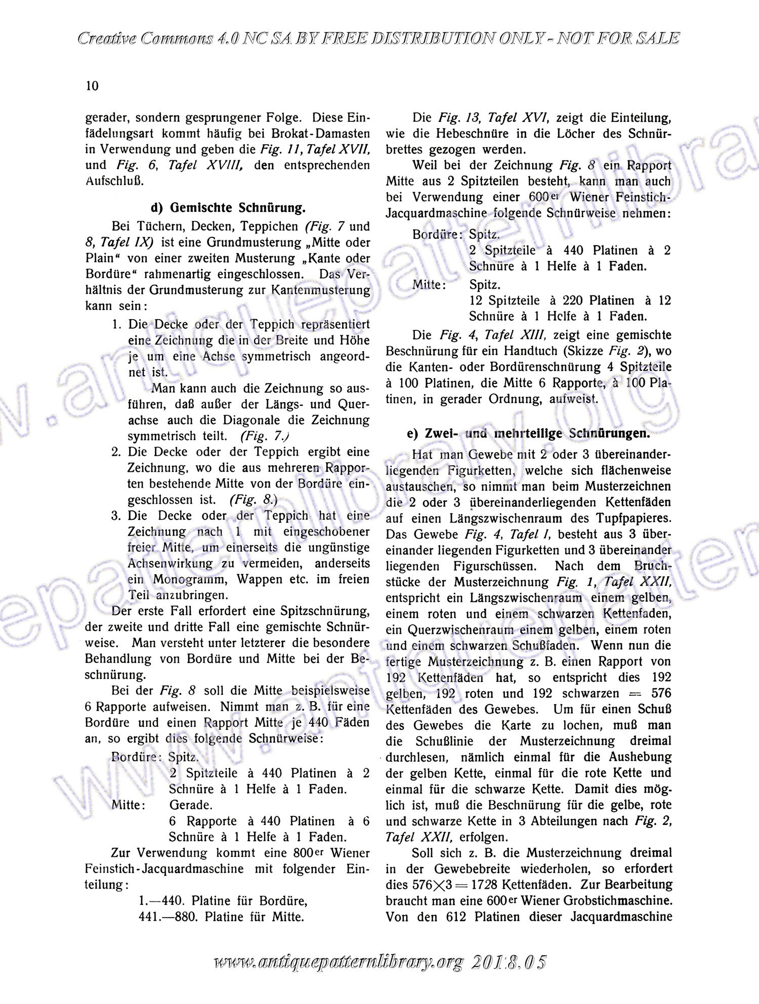 I-WM001 Technologie, Bindungslehre, Dekomposition und Kalkulation der Jacquard-Weberei