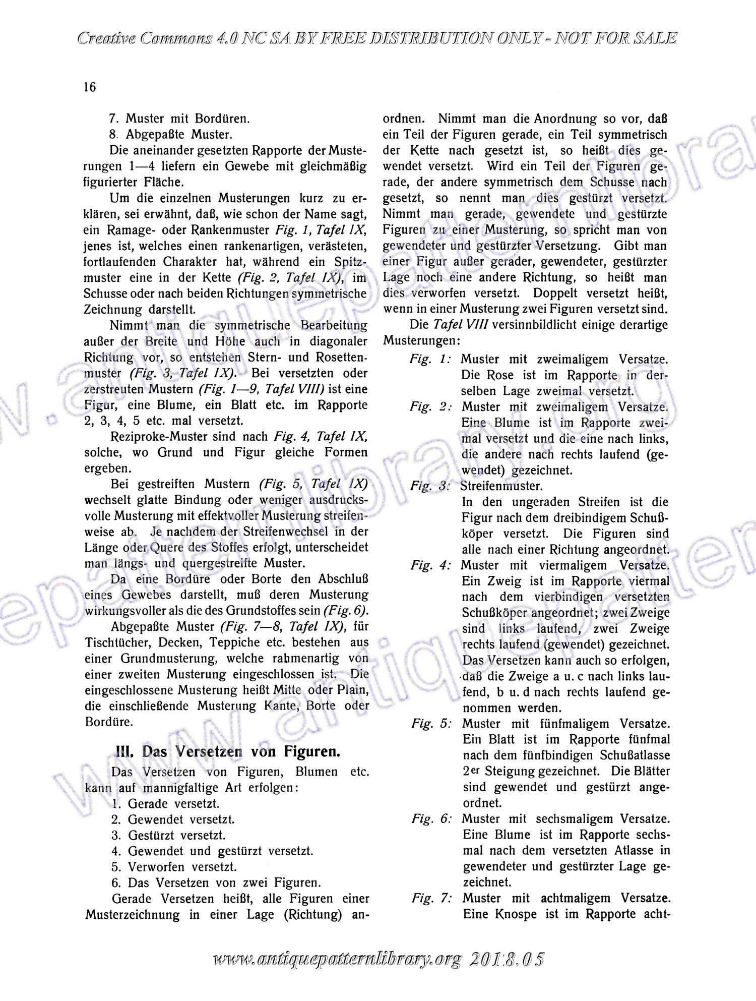 I-WM001 Technologie, Bindungslehre, Dekomposition und Kalkulation der Jacquard-Weberei