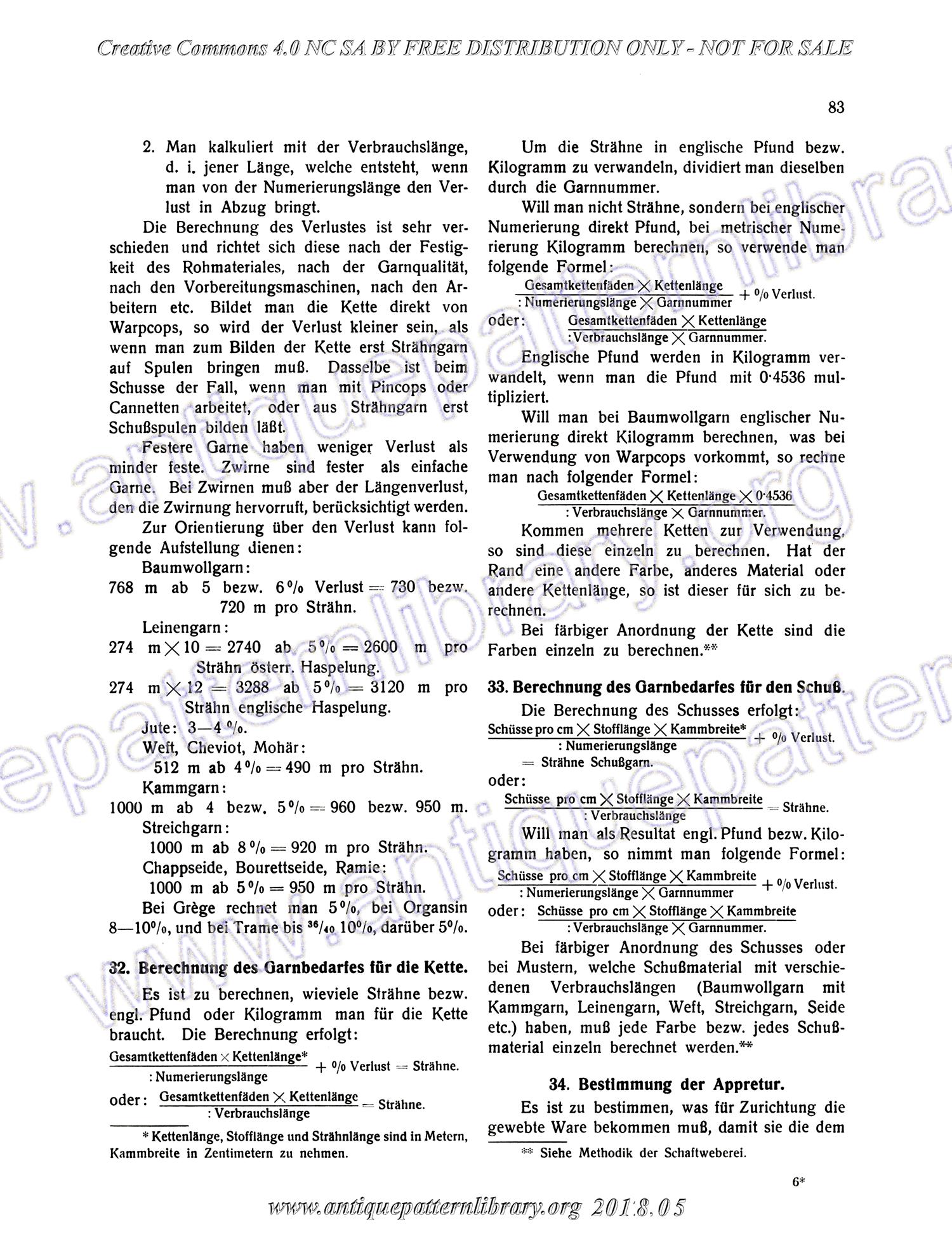 I-WM001 Technologie, Bindungslehre, Dekomposition und Kalkulation der Jacquard-Weberei