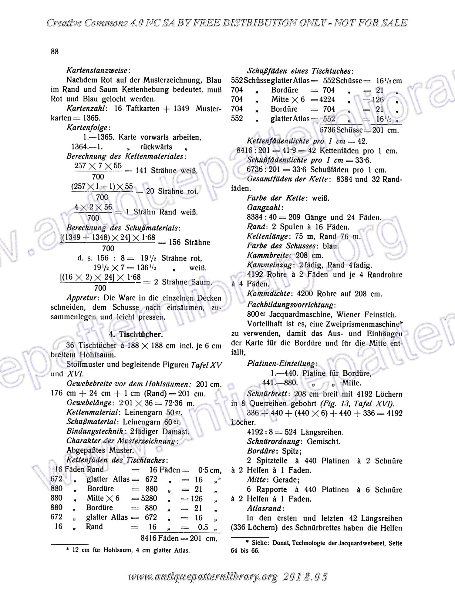 I-WM001 Technologie, Bindungslehre, Dekomposition und Kalkulation der Jacquard-Weberei