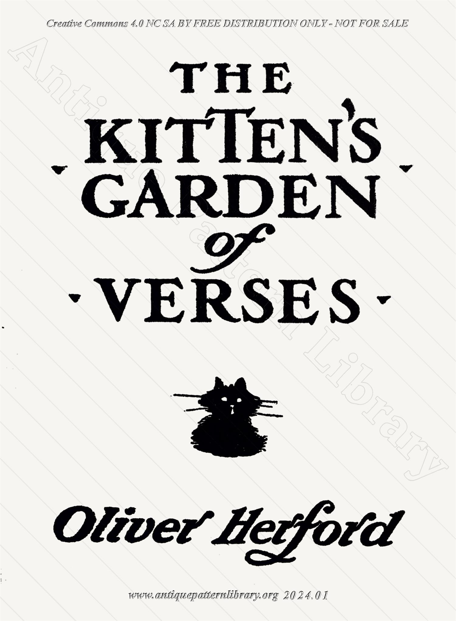 I-WM007 The Kitten's Garden of Verses