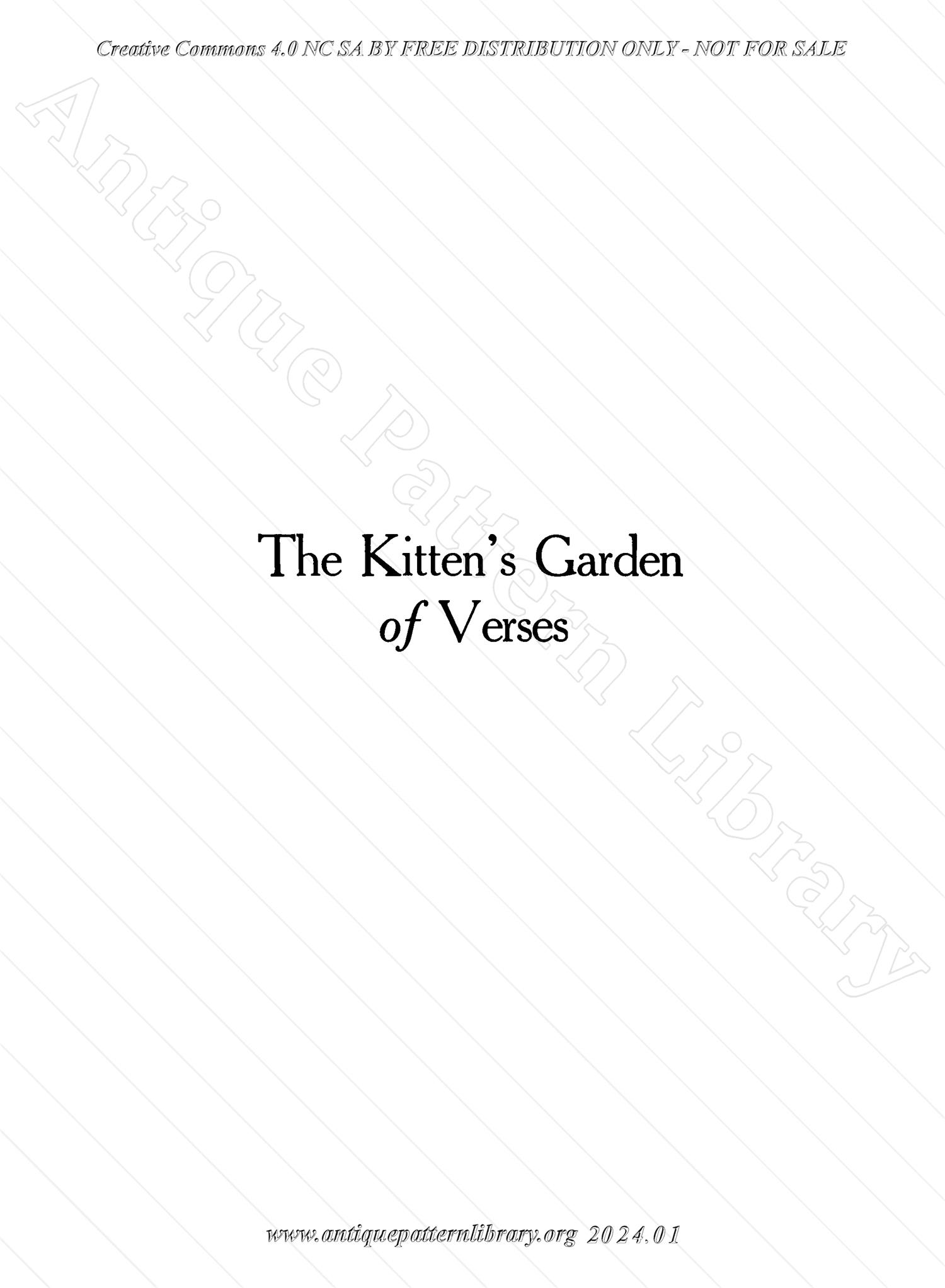 I-WM007 The Kitten's Garden of Verses