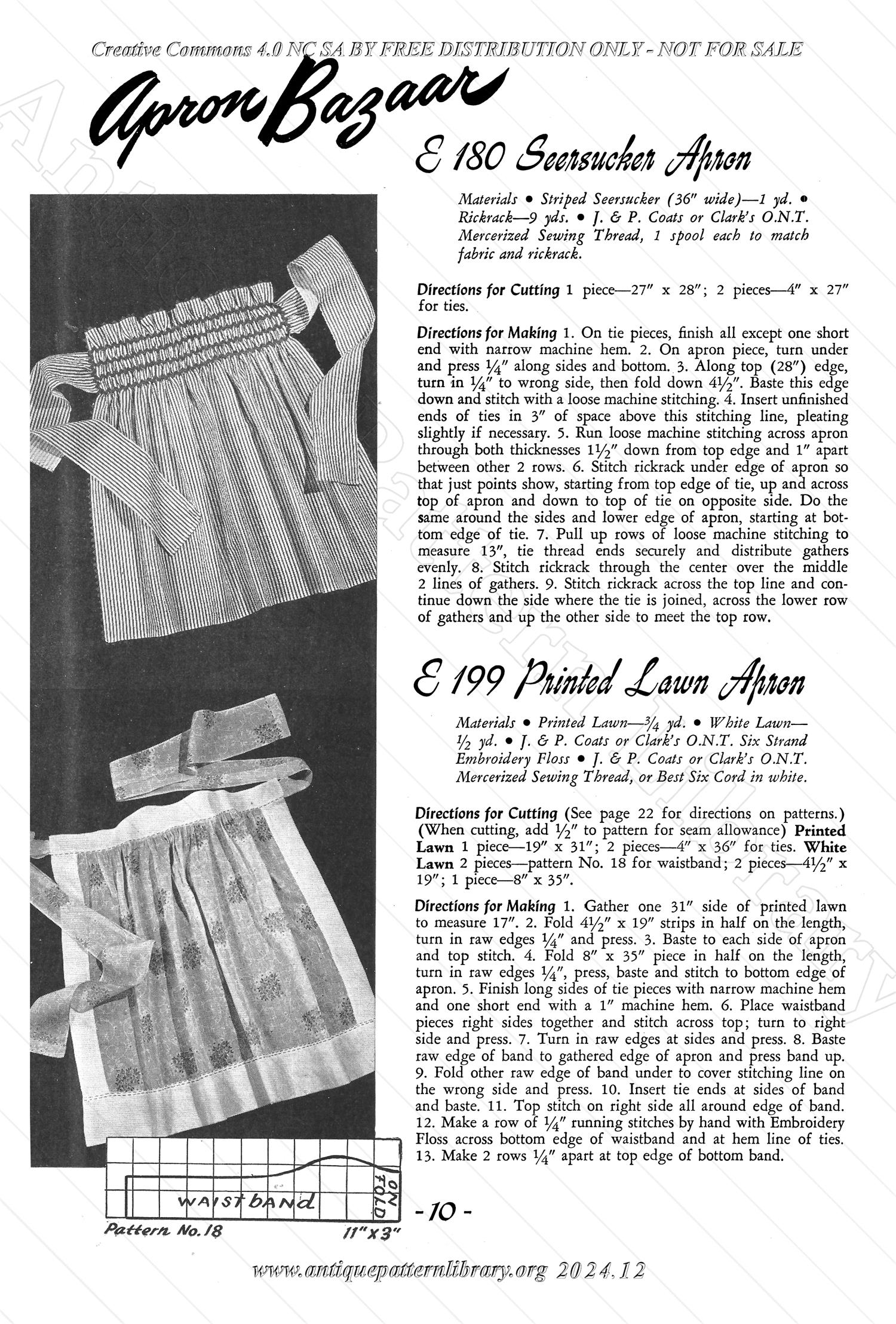 J-CB002 Clark's O.N.T. J&P Coats Gift Bazaar Sewing Suggestions