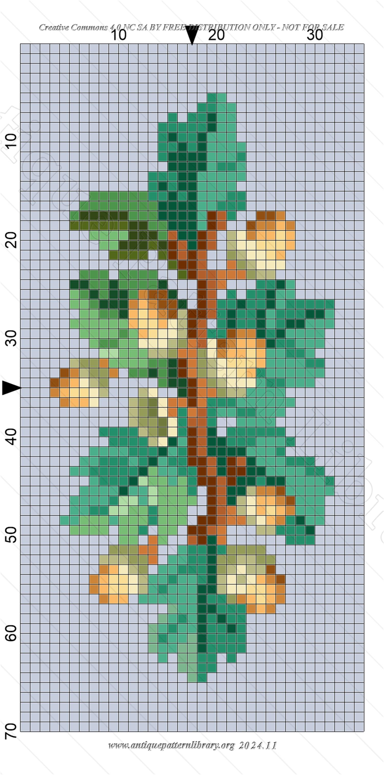 K-KB001 Oak leaves with acorns