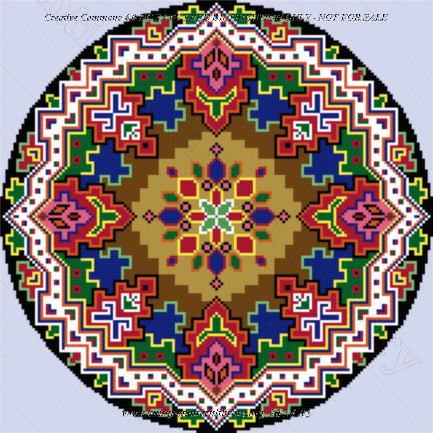 L-PC014 1668 - Quart round abstract pattern