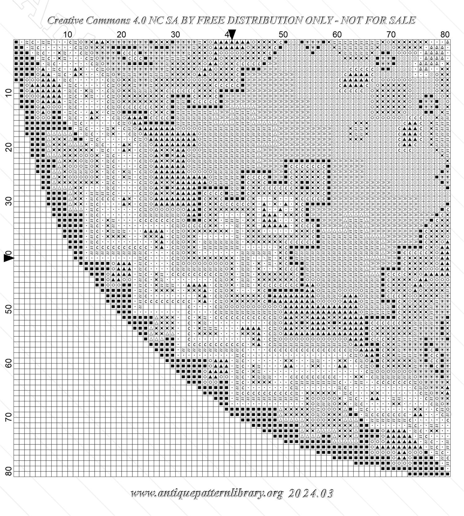 L-PC014 1668 - Quart round abstract pattern
