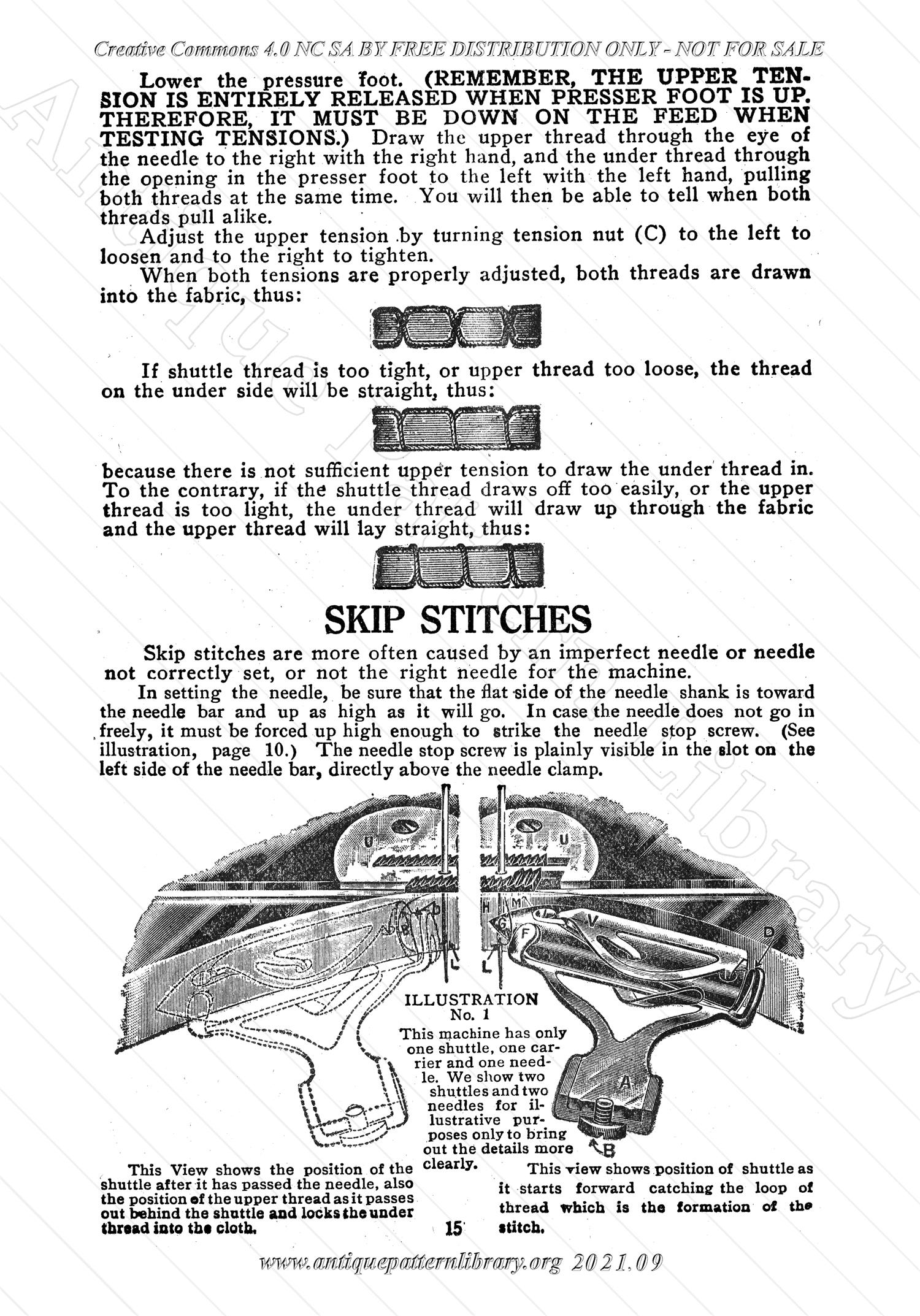 L-VS001 Bruce Sewing Machine Manual