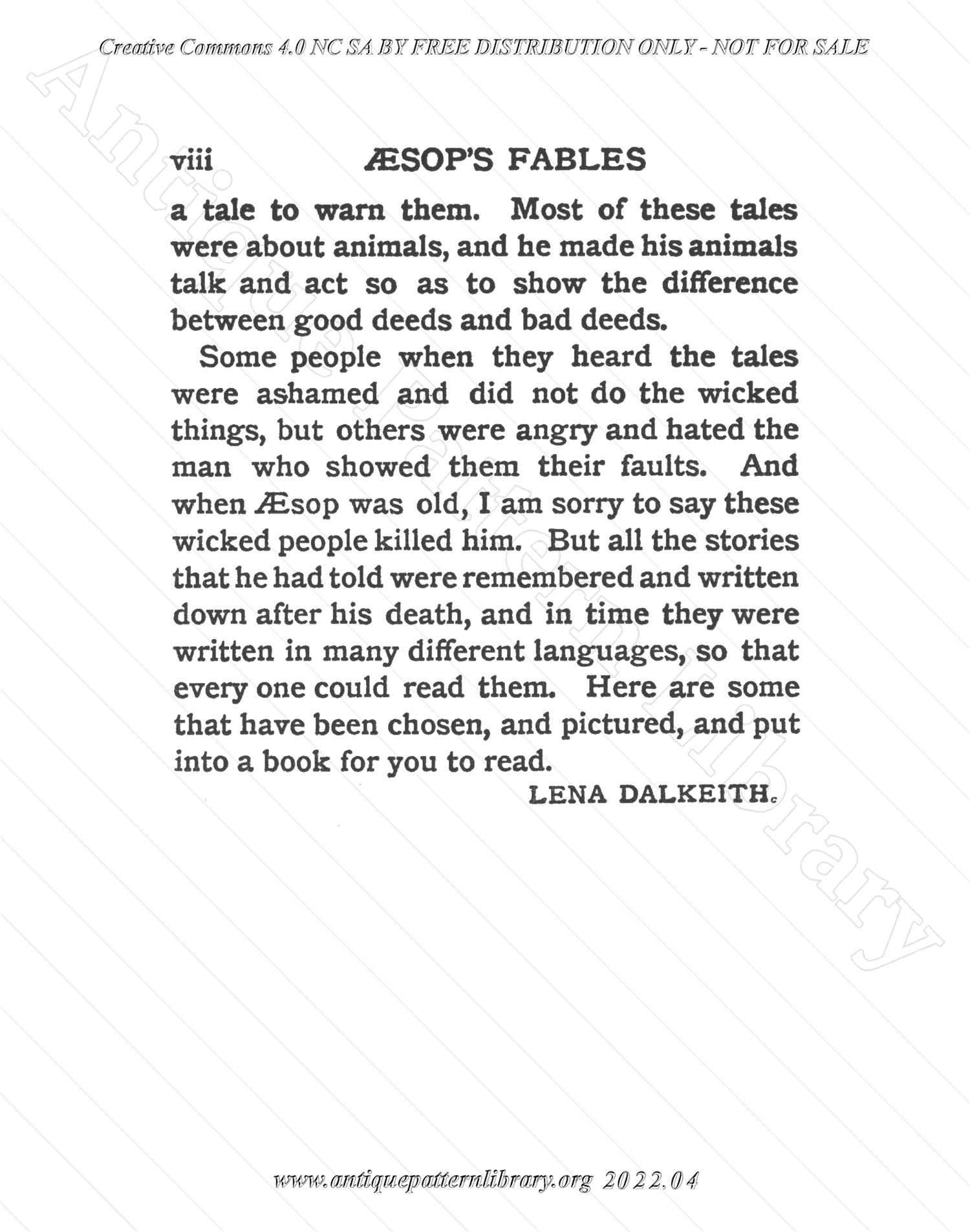 M-FW001 Aesop's Fables