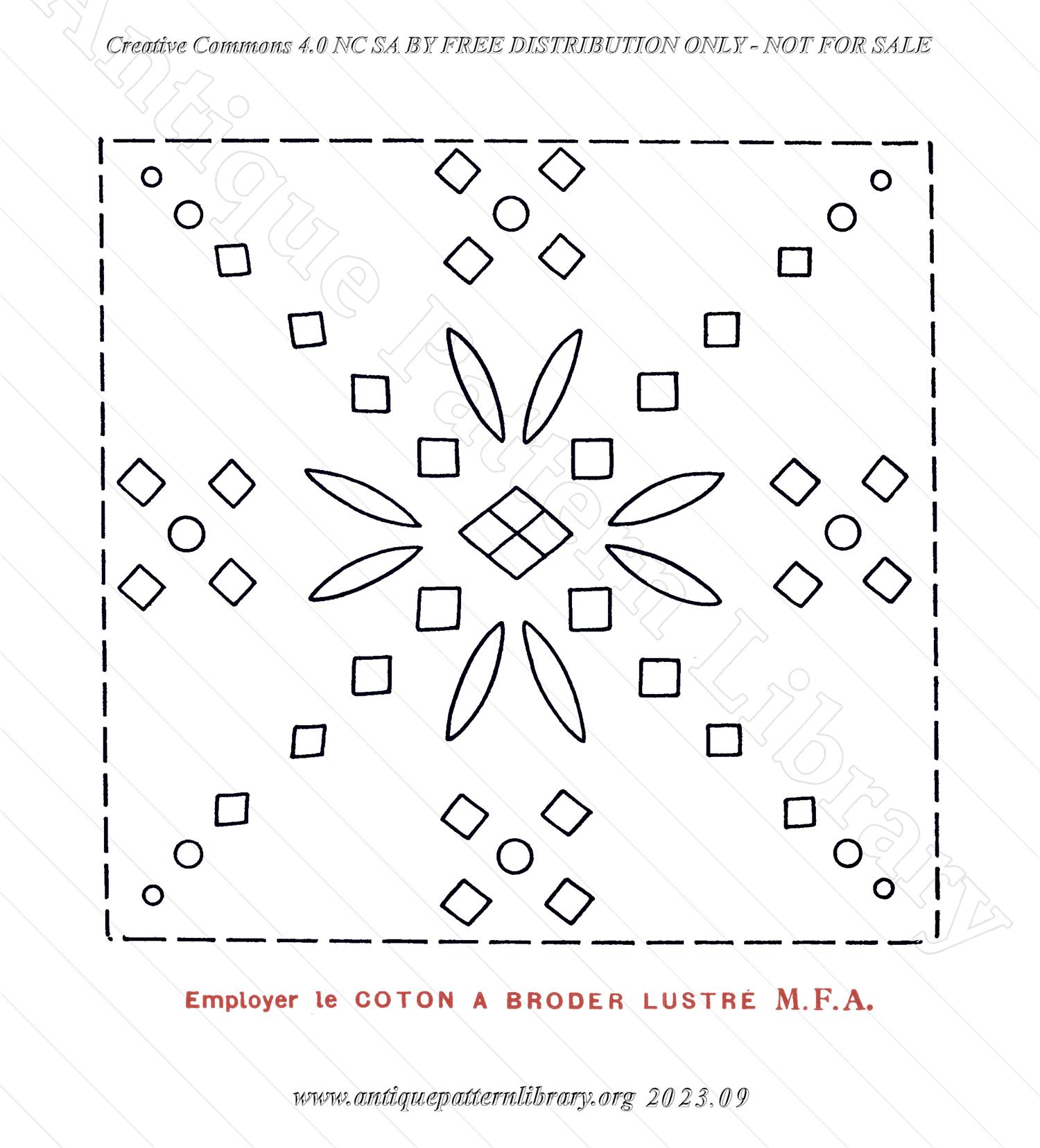 N-WS002 Album de 12 Carrs Broderie Anglaise