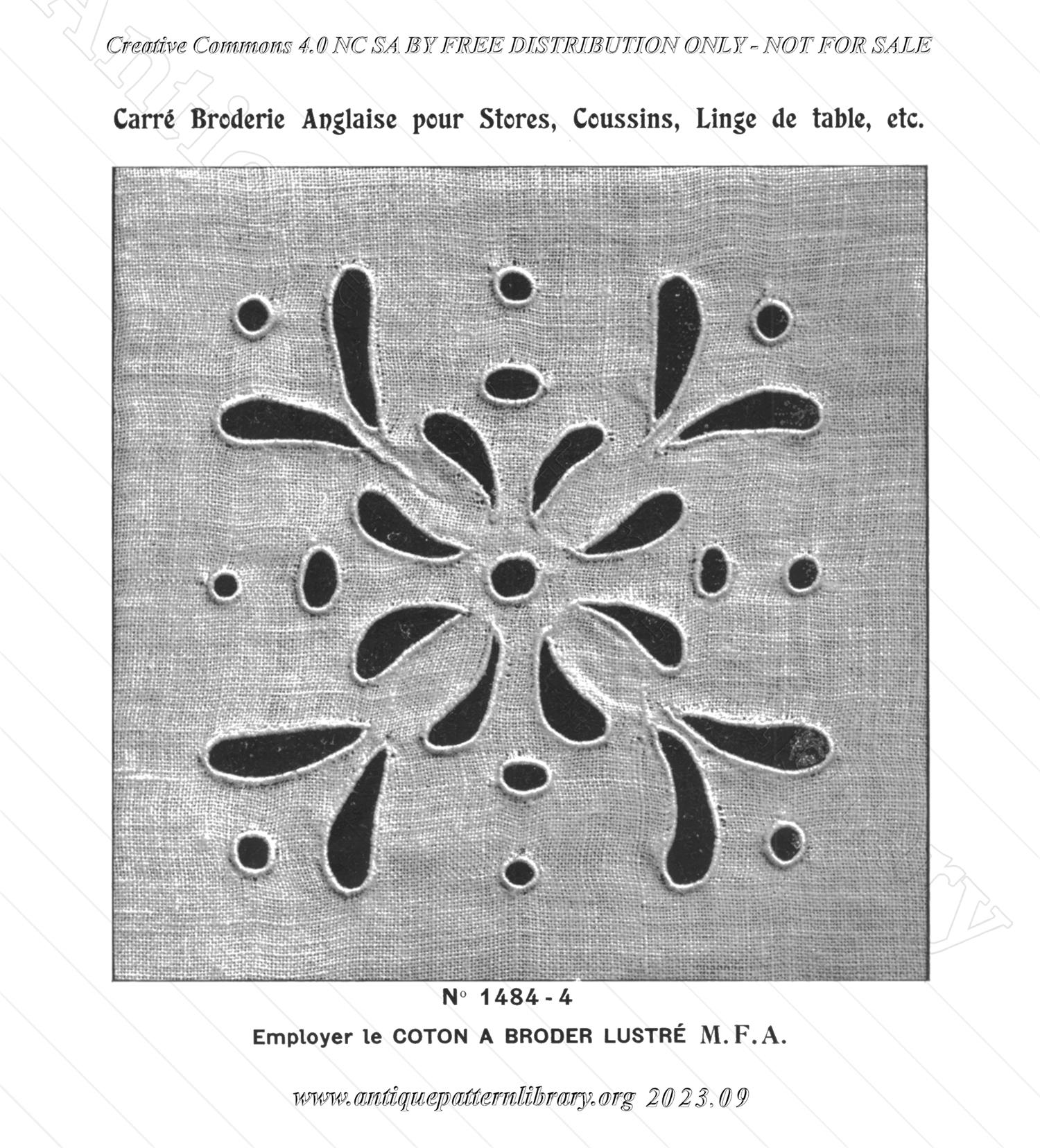 N-WS002 Album de 12 Carrs Broderie Anglaise