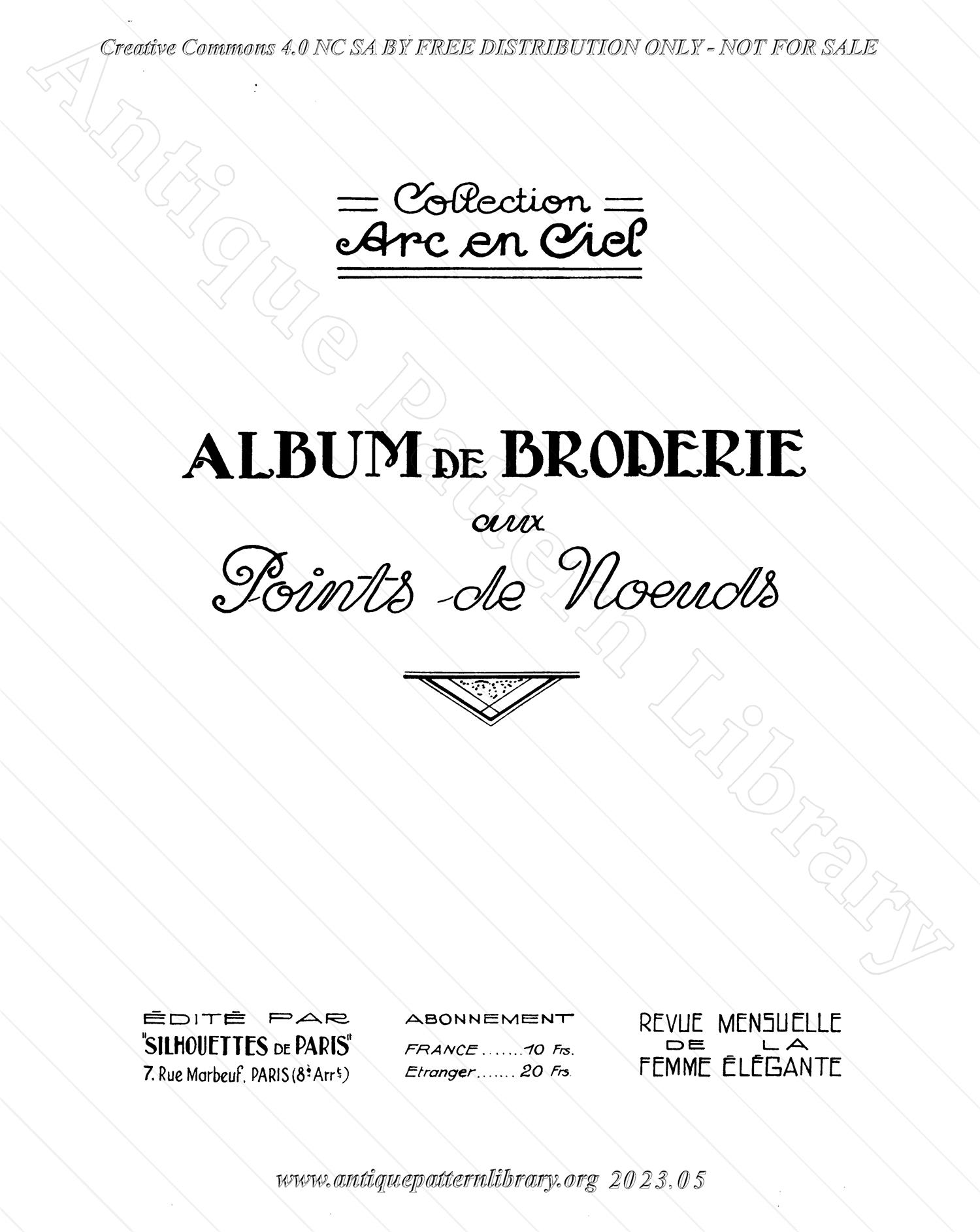 N-YS002 Album de Broderie aux Points de Noeuds